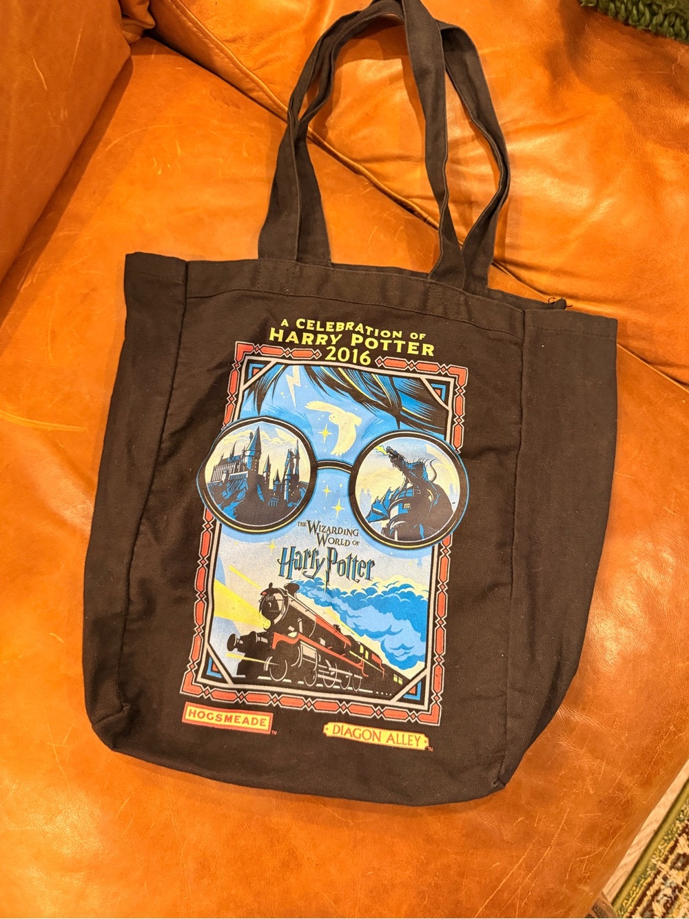 A celebration of Harry Potter Black Graphic Tote Bag - Wizarding World 2016